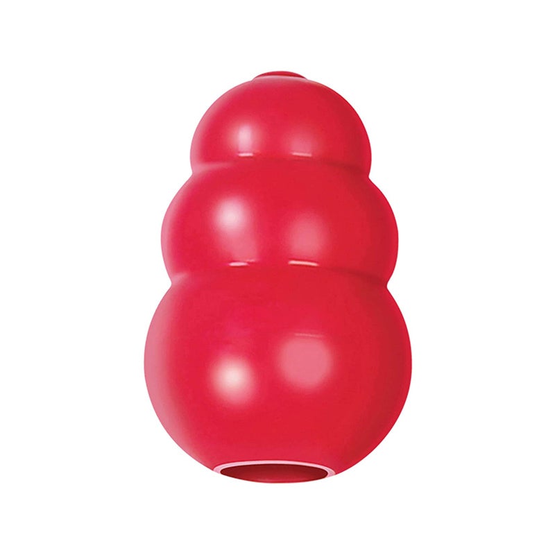 Catzon Classic Dog Gourd Toy Classic Rubber Chew Chase and Fetch Fun-Red