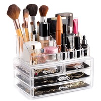 Catzon Clear Cosmetic Storage Organizer Easily Organize Your Cosmetics Jewelry and Hair Accessories