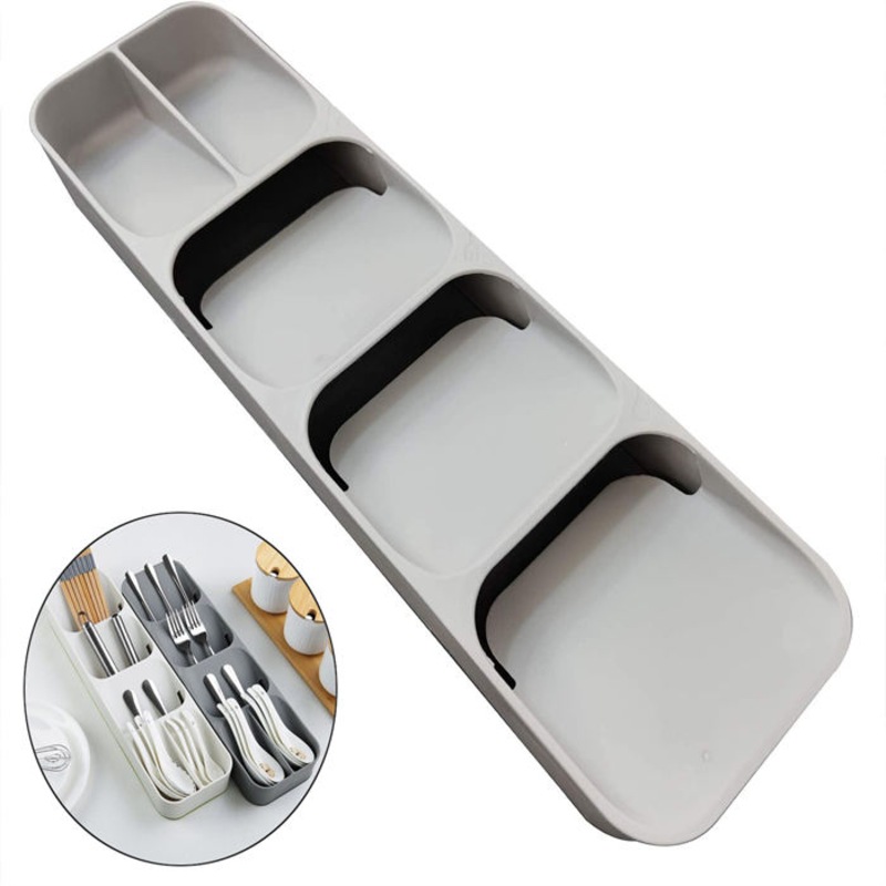 Buy Catzon Compact Cutlery Organizer Kitchen Drawer Tray for Kitchen ...