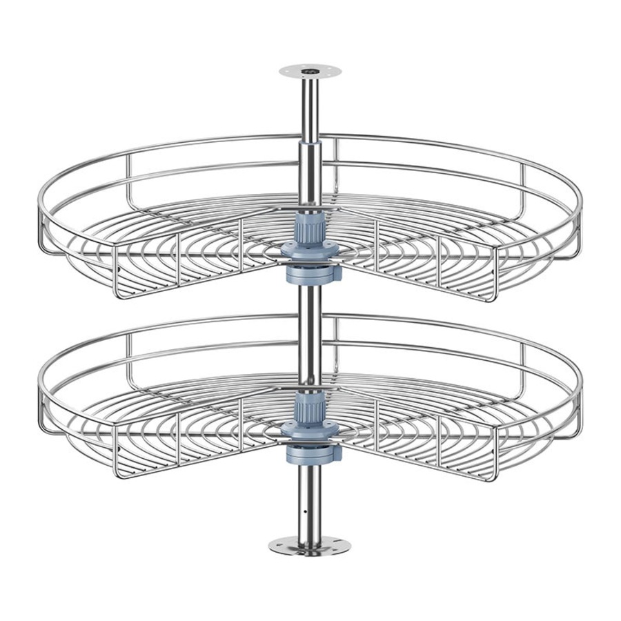 Catzon Corner Cabinet Lazy Susan Turntable 270 Degree Adjustable Height for Kitchen-710mm