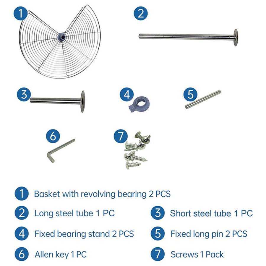 Catzon Corner Cabinet Lazy Susan Turntable 270 Degree Adjustable Height for Kitchen-710mm