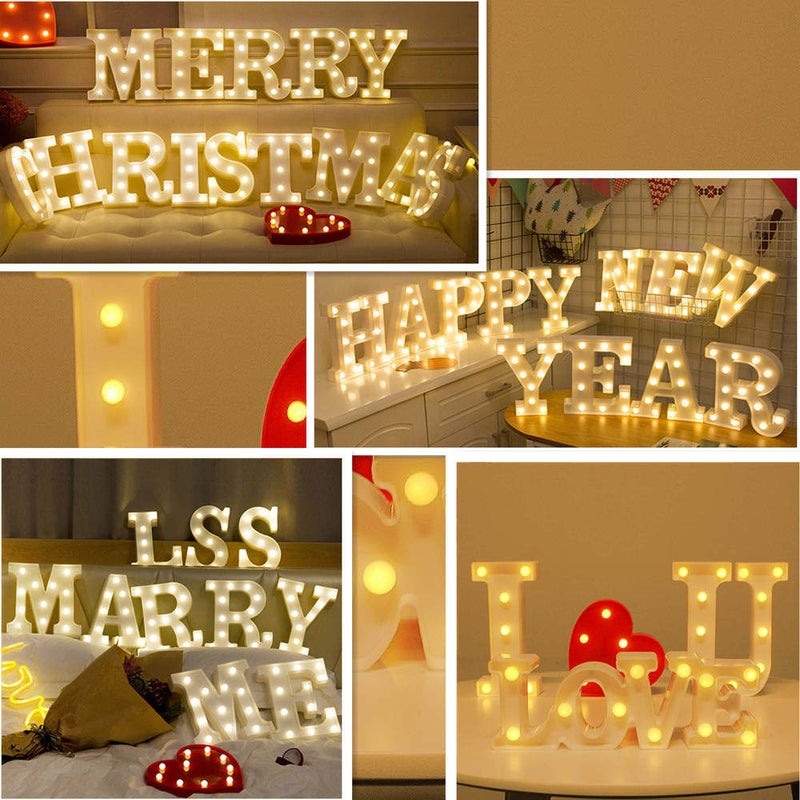 Decorative Led Light Up Number Letters, Plastic Marquee Number Lights Sign  Party Wedding Decor Battery Operated Number, 1 