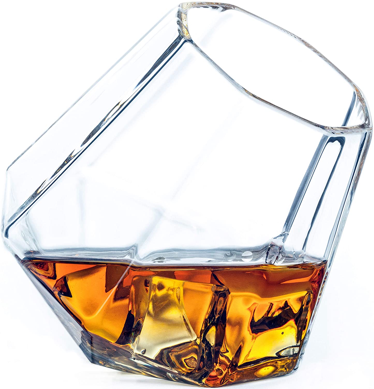 Catzon Diamond Whiskey Glasses 10-Ounce Set of 2