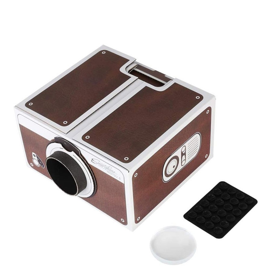 Catzon DIY Smartphone Projector Simple Portable Cardboard Beamer for Playing Video