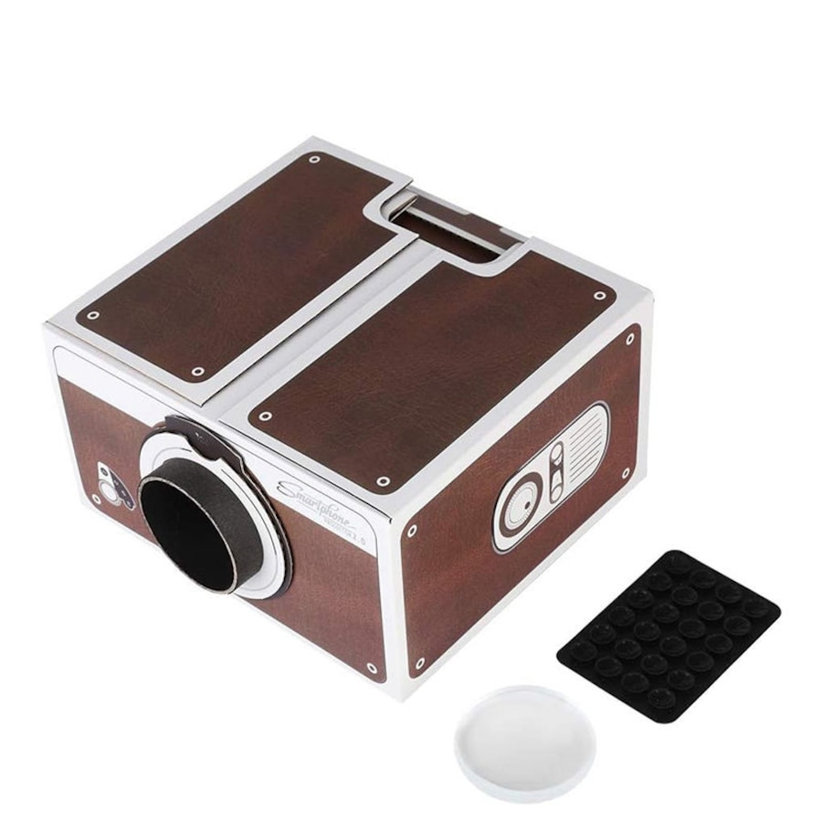 Catzon DIY Smartphone Projector Simple Portable Cardboard Beamer for Playing Video