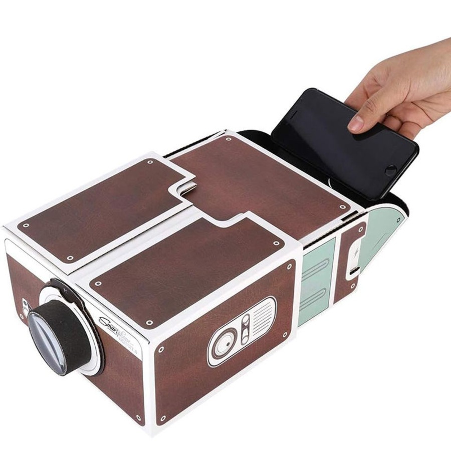 Catzon DIY Smartphone Projector Simple Portable Cardboard Beamer for Playing Video