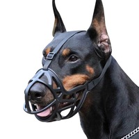 Catzon Dog Muzzle Breathable Basket Muzzles for Anti-Biting Barking and Chewing Dog Mouth Cover-Black