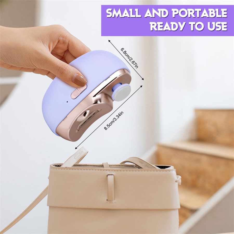 Catzon Electric Nail Clipper 2 in 1 Automatic Trimmer Polisher with Light
