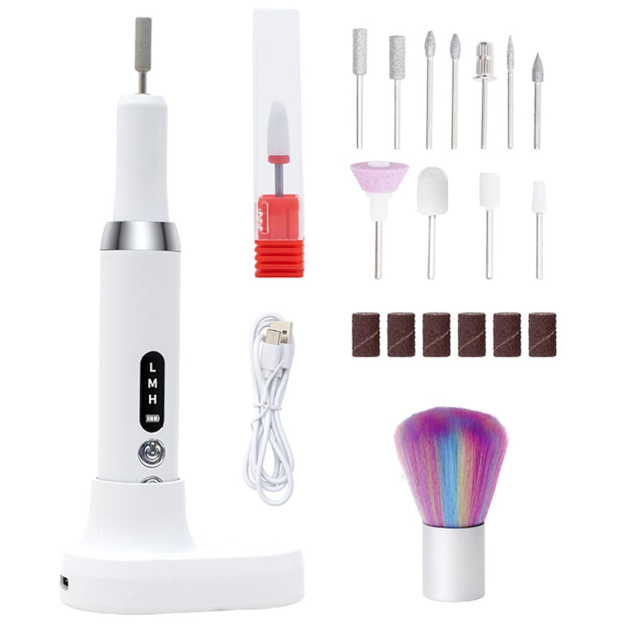 Catzon Electric Nail Drill Kit Cordless Nail File with Bits for Manicure Pedicure
