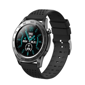 Catzon F22U Smart Watch with Heart Rate Monitor Body Temperature Thermometer IP67 Waterproof-Black