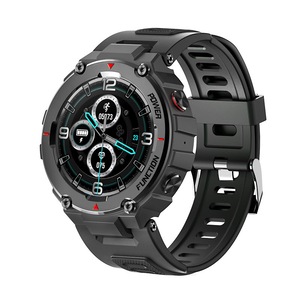 Catzon F26 Military Smart Watch with Bluetooth Calling Music Player Heart Rate Sleep Monitor-Black