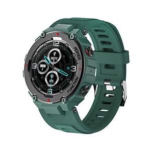 Catzon F26 Military Smart Watch with Bluetooth Calling Music Player Heart Rate Sleep Monitor-Green