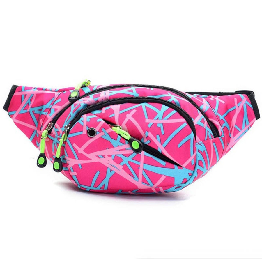 Catzon Fashion Waist Bag Casual Wallet with Adjustable Belt for Outdoor Events Running-Pink
