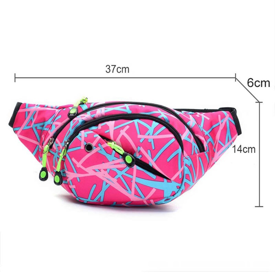 Catzon Fashion Waist Bag Casual Wallet with Adjustable Belt for Outdoor Events Running-Pink