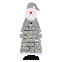 Catzon Felt Christmas Advent Calendar with Pockets 24 Days Countdown Calendar-Grey