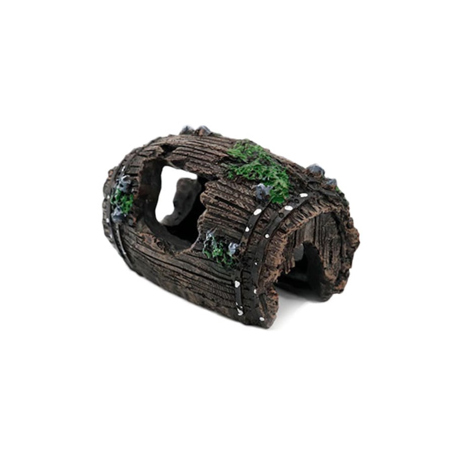 Catzon Fish Tank Decorative Ornaments Aquarium Accessories Antique Wine Barrel Resin Crafts-S