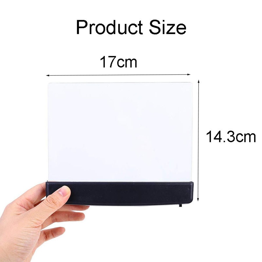 Catzon Flat Book Light for Reading Wireless Clear Full Page LED Board-Black