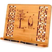 Catzon Foldable Book Stand Reading Frame Rest holder Cookbook /Tablet PC textbook/Music Document Stand Desk Bookrest with Retro Hollow -Tree and Giraffe