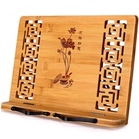 Catzon Foldable Book Stand Reading Frame Rest holder Cookbook /Tablet PC textbook/Music Document Stand Desk Bookrest with Retro Hollow -Good Luck
