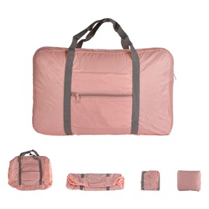 Catzon Foldable Travel Duffel Bag Lightweight Waterproof Tear Resistant Nylon Fabric Sport Handbag For Sports Gym Vacation-Pink