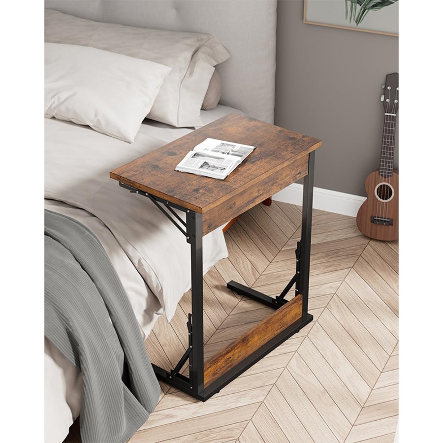 Catzon Folding TV Tray Table C-Shaped End Table for Couches