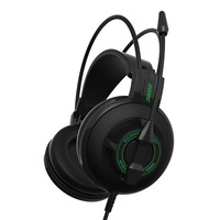 Catzon G925 Stereo Lightweight Over ear Gaming Headset Professional Gamer Headphone with Mic 3.5mm plug Headphones-Green