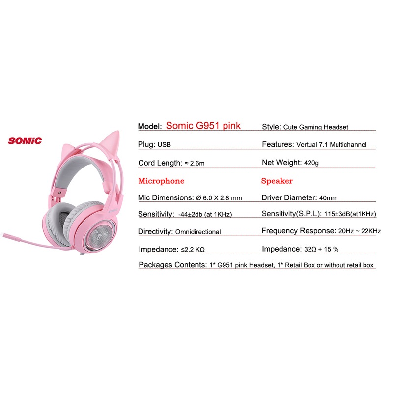 Somic g951 pink outlet driver