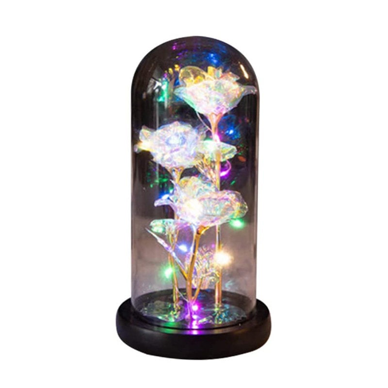 Buy Catzon Galaxy Rose Light Glass Dome Romantic Gifts On Valentines 