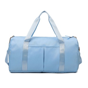 Catzon Gym Duffel Bag Dry Wet Separated Large Capacity for Swim Yoga-Light Blue