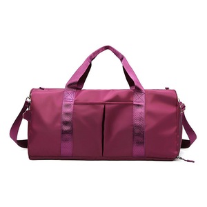 Catzon Gym Duffel Bag Dry Wet Separated Large Capacity for Swim Yoga-Purple