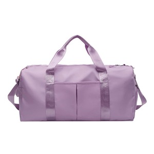 Catzon Gym Duffel Bag Dry Wet Separated Large Capacity for Swim Yoga-Violet