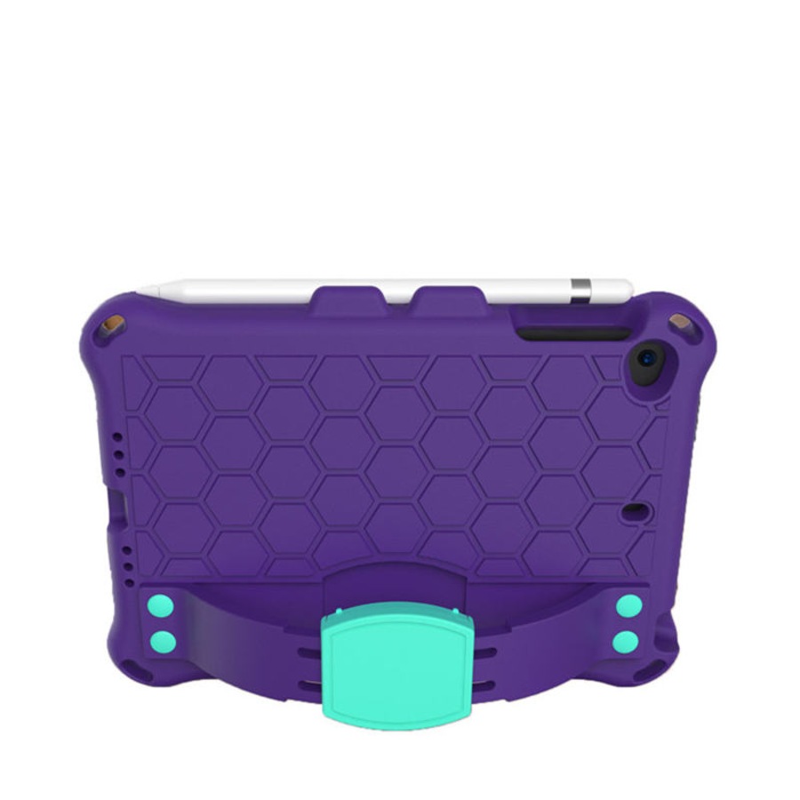 Catzon Hive iPad Case For iPad Mini 1/2/3/4/5 Durable Stand Cover With Shoulder Strap-PurpleAqua