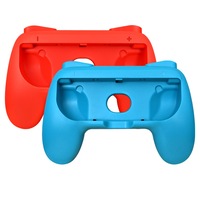 Catzon HSY-407 2Pcs Left+Right Joycon Bracket Holder Handle Hand Grip Case For Nintend Switch NS Joy-Con Controller-Blue&Red