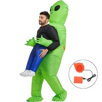 Catzon Inflatable Alien Rider Costume Halloween Cosplay Costume for Adults Kids