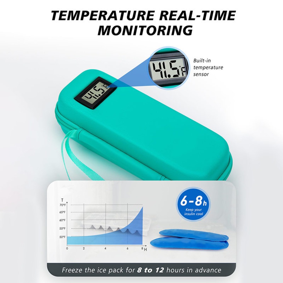 Catzon Insulin Cooler Travel Case with Temperature Display