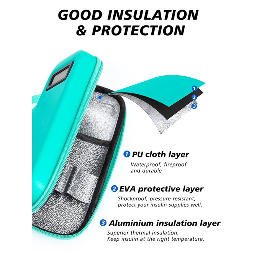 Catzon Insulin Cooler Travel Case with Temperature Display