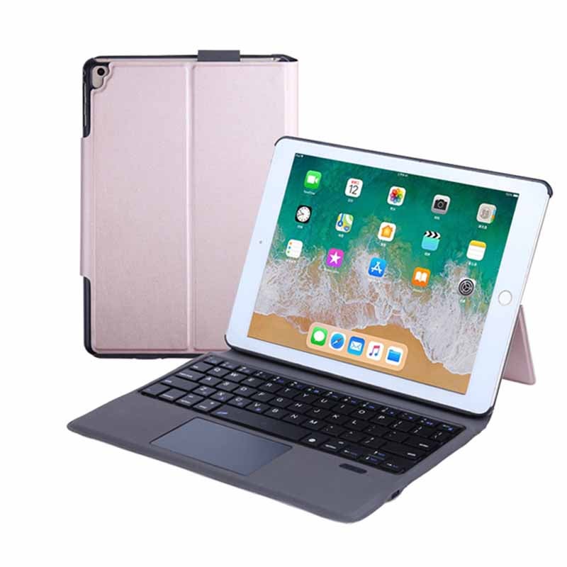 Catzon iPad keyboard case 360 degree Magnetic Detachable Wireless Bluetooth Keyboard-RoseGold