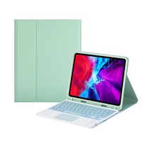 Catzon iPad Keyboard Case with 7-color Backlit Wireless Keyboard Built-in Touchpad for iPad 10.2/9.7/10.5-Green