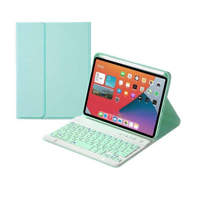 Catzon iPad Mini 6 Keyboard Case Slim Shell Lightweight Case With Magnetic Wireless Keyboard-Mint Green