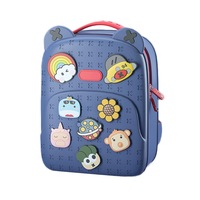 Catzon Kids Backpack For Boys and Girls Large Capacity Light Tide School Bag For Preschool/Kindergarten/Elementary School-Blue