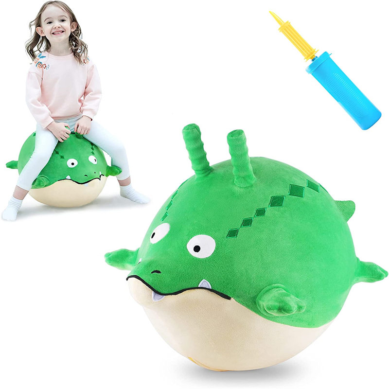 Buy Catzon Kids Plush Ride Bouncing Toys Inflatable Gator Hopper Ball ...