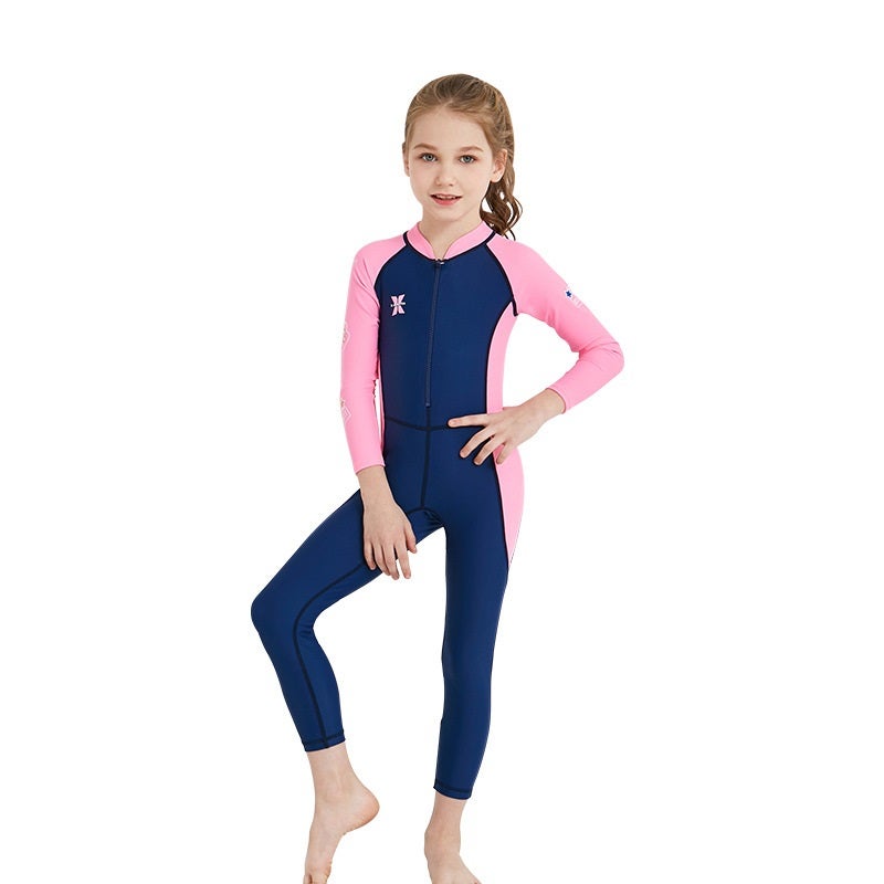 Buy Catzon Kids Wetsuit UPF 50+ One Piece Long Sleeve Swimsuit Quick ...