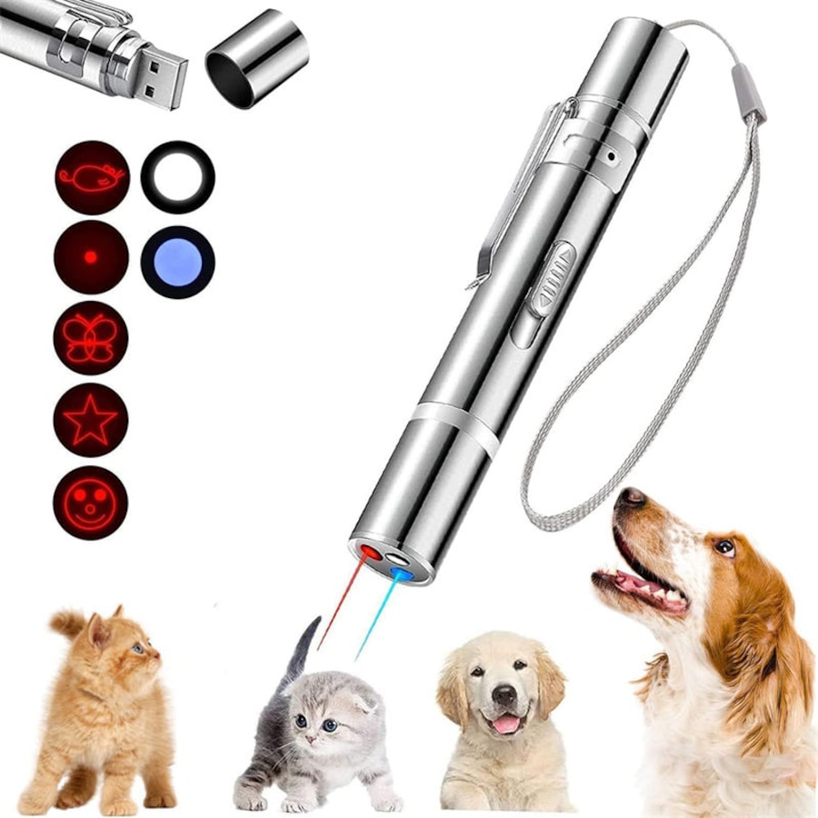 Catzon Laser Pointer Toy for Cat Toy Long Range 3 Modes USB Rechargeable