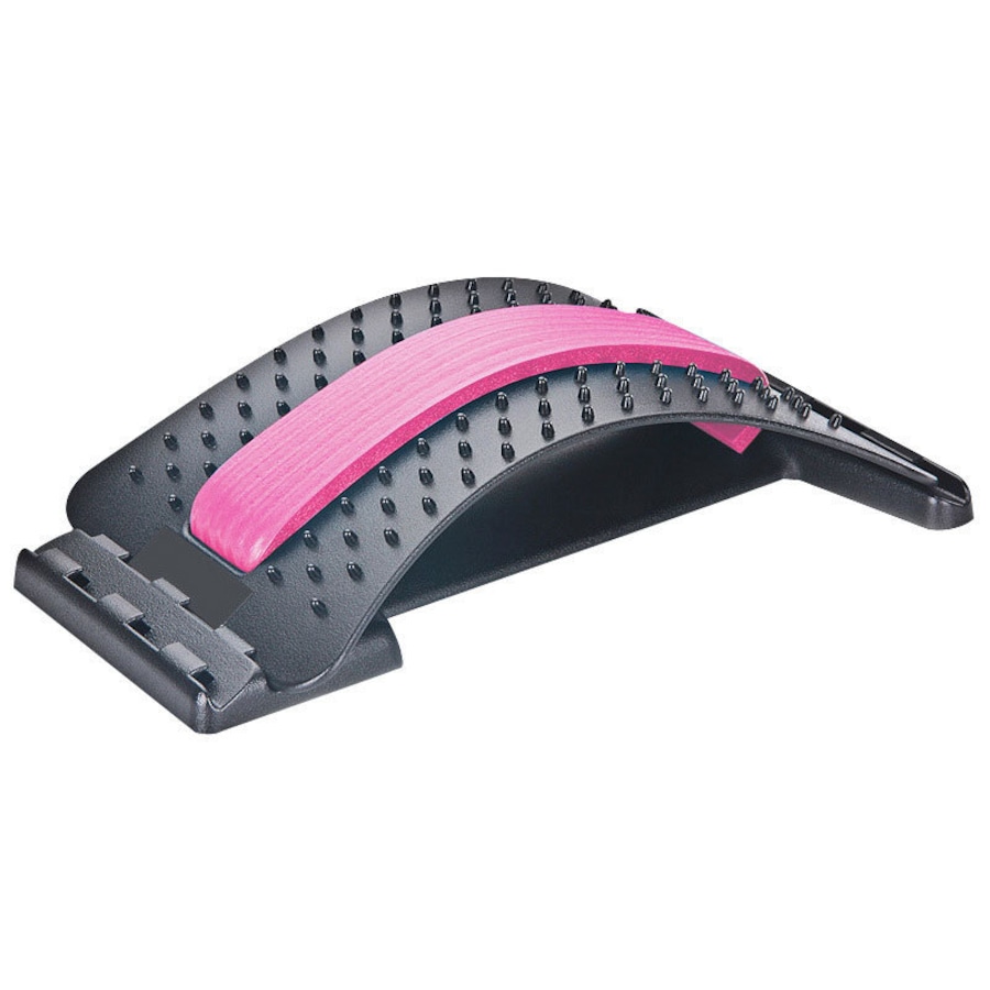 Catzon Lumbar Massager for Intervertebral Disc Sciatica Back Stretching Equipment-Pink