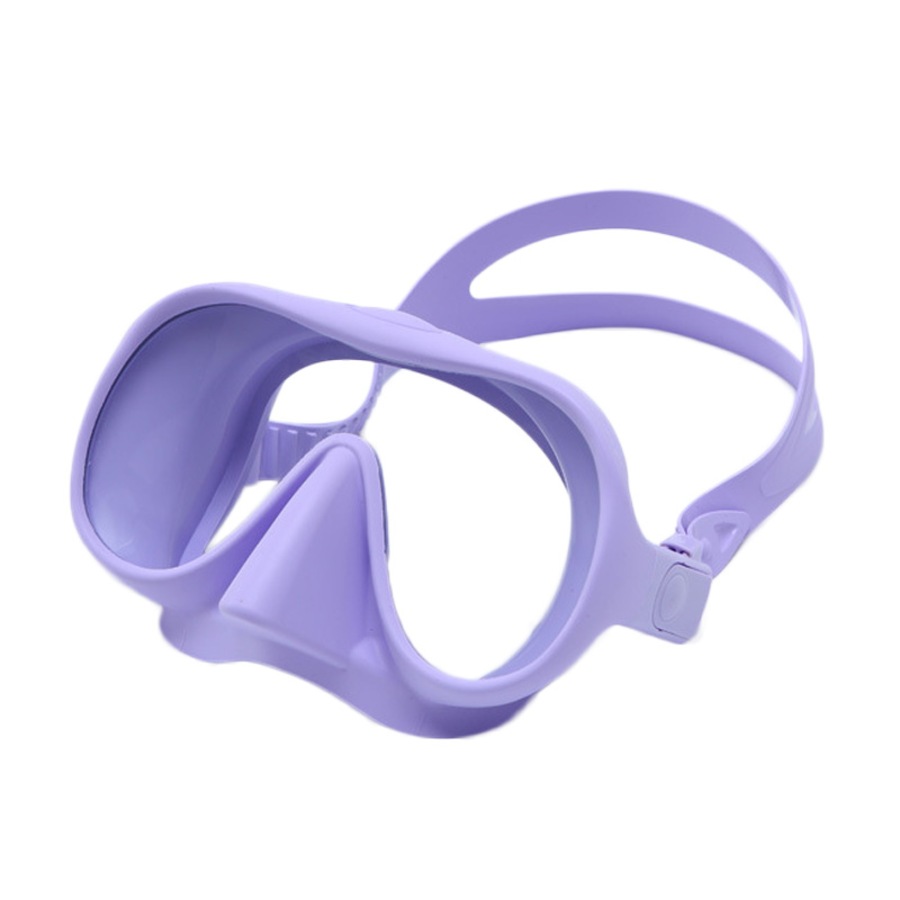 Catzon M301 Diving Mask Anti-Fog Tempered Glass Waterproof Lens Adjustable Strap Water Lung Frame For Snorkeling Swimming Scuba Diving-Purple