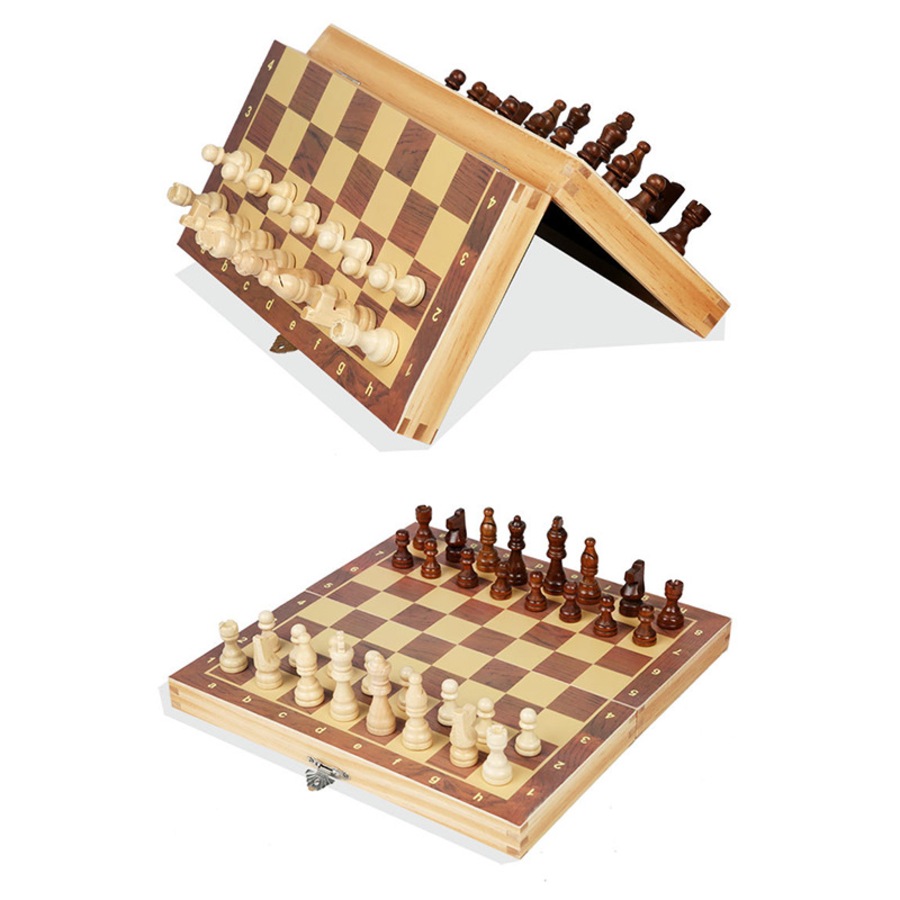 Catzon Magnetic Chess Set Portable Foldable Travel Chess Set Magnetic