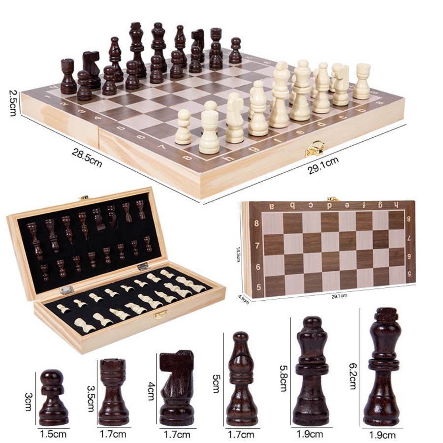 Catzon Magnetic Chess Set Portable Foldable Travel Chess Set Magnetic