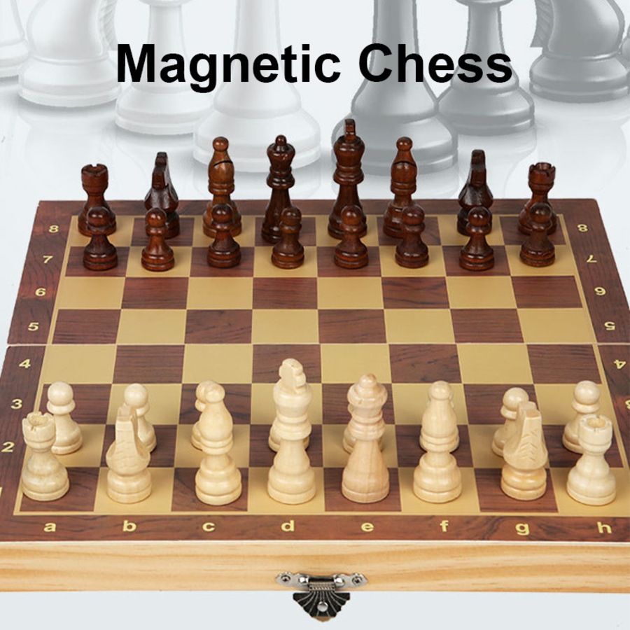 Catzon Magnetic Chess Set Portable Foldable Travel Chess Set Magnetic