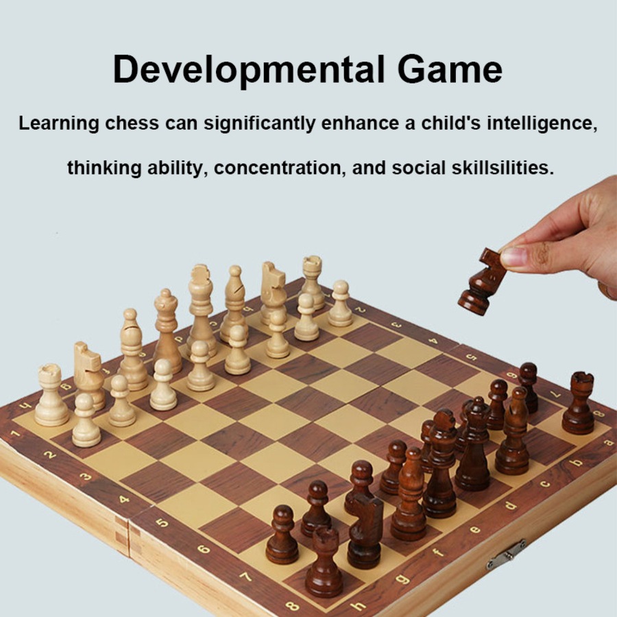 Catzon Magnetic Chess Set Portable Foldable Travel Chess Set Magnetic