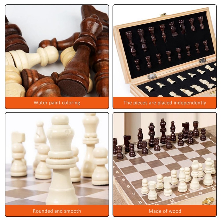 Catzon Magnetic Chess Set Portable Foldable Travel Chess Set Magnetic